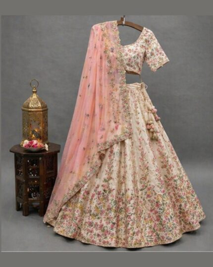 pink Silk Lehenga