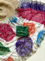 Designer Falguniya White Bandhej Saree