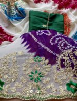 Designer Falguniya White Bandhej Saree
