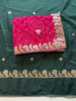 Designer Multi Foil Gotta Bandhej Saree | Festive Wear Saree - Image 4
